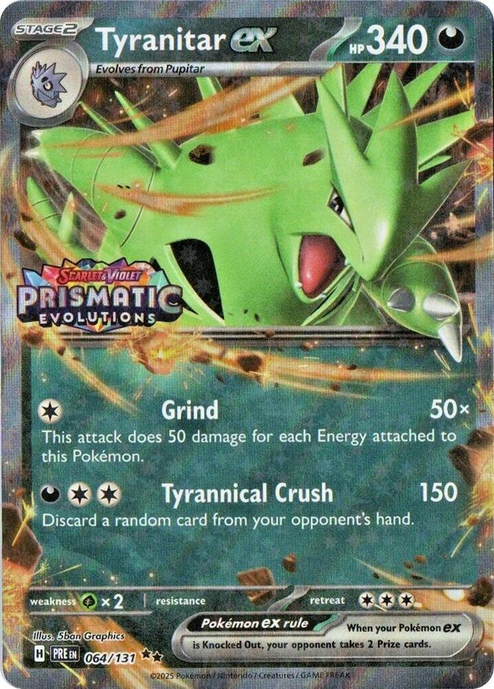 Prismatic Evolutions Tyranitar [Stamped] Pokémon card